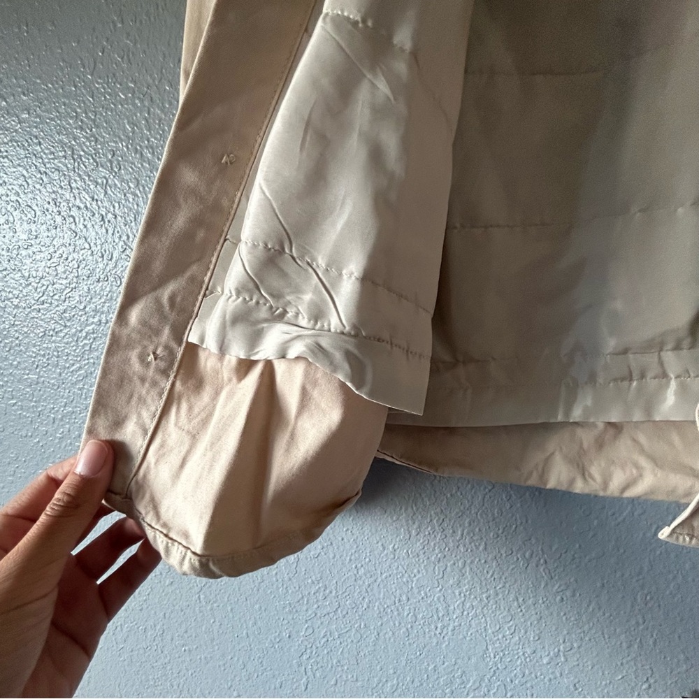 Zara Tan Lined Lightweight Button Front Shacket - image 4